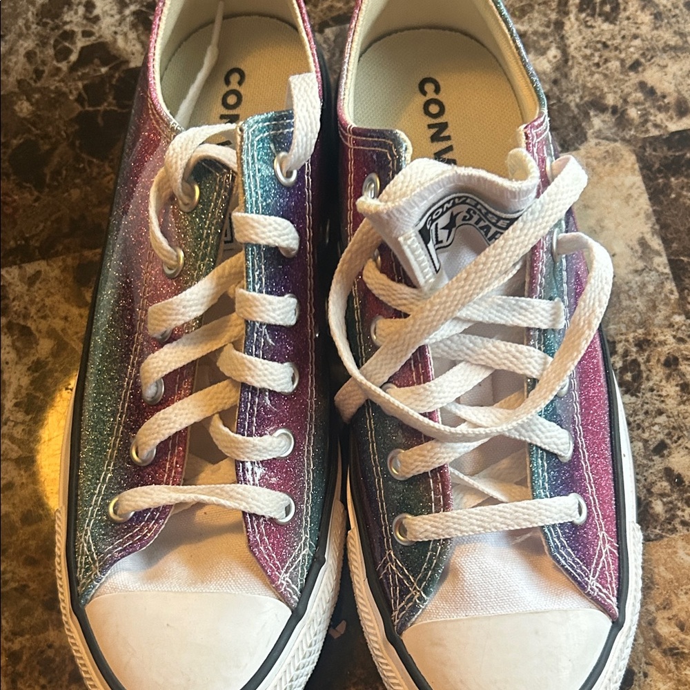 Converse Womens Multicolor Glitter Sneakers